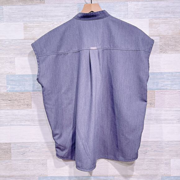 FIGS Rafaela Scrub Top Graphite Gray Nursing Medical Womens Medium - Picture 3 of 5